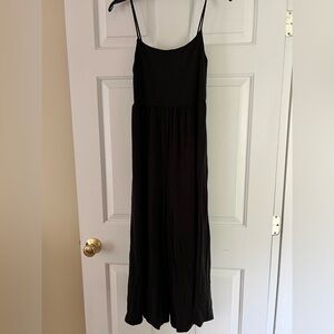 Quince Tencel Jersey Wide Leg Jumpsuit Sz Small Color: Black